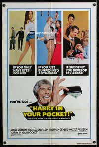 3d367 HARRY IN YOUR POCKET one-sheet poster '73 James Coburn, Trish Van Devere, Michael Sarrazin