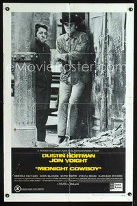 3f630 MIDNIGHT COWBOY one-sheet '69 Dustin Hoffman, Jon Voight, John Schlesinger x-rated classic!