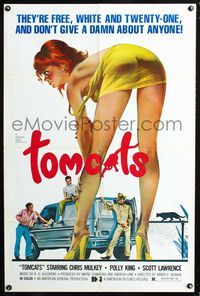 3g891 TOMCATS one-sheet movie poster '77 classic super sexy artwork, don't give a damn about anyone!