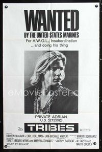 3g907 TRIBES one-sheet movie poster '71 Jan-Michael Vincent is wanted by the United States Marines!