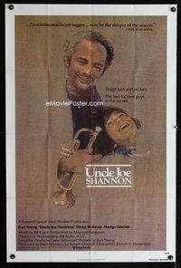 3g918 UNCLE JOE SHANNON one-sheet movie poster '78 artwork of Burt Young & Doug McKeon by Herndel!