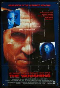 3g932 VANISHING one-sheet '93 creepy pieced-together Jeff Bridges, Kiefer Sutherland, Nancy Travis!