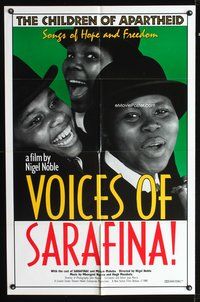 3g938 VOICES OF SARAFINA one-sheet movie poster '88 great image of laughing children!