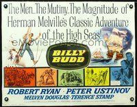 3h344 BILLY BUDD half-sheet poster '62 Terence Stamp, Robert Ryan, mutiny & high seas adventure!