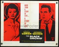 3h347 BLACK ORCHID style B half-sheet movie poster '59 Anthony Quinn, sexy Sophia Loren, Martin Ritt