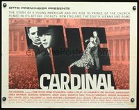 3h362 CARDINAL half-sheet movie poster '64 Otto Preminger, Romy Schneider, cool image!