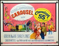 3h364 CAROUSEL half-sheet poster '56 Shirley Jones, Gordon MacRae, Rodgers & Hammerstein musical!