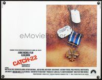 3h369 CATCH 22 half-sheet poster '70 directed by Mike Nichols, based on the novel by Joseph Heller!