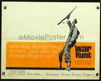 3h658 WAR HUNT 1/2sh '62 Robert Redford in his first starring role, war does strange things to men!