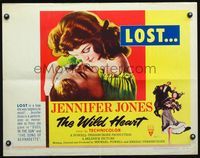 3h666 WILD HEART style B half-sheet '52 close up of sexy Jennifer Jones, Powell & Pressburger!