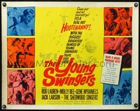 3h672 YOUNG SWINGERS half-sheet '63 it's a real hot Hootenanny with a bundle of young swingers!