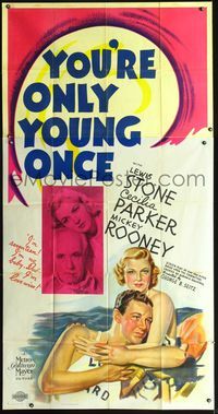 3k691 YOU'RE ONLY YOUNG ONCE 3sh '37 Lewis Stone's first time as Judge Hardy, but no Mickey Rooney!