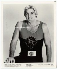 3m125 FLASH GORDON 8x10 still '80 great close up smiling portrait of Sam Jones in full costume!