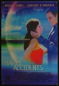 3p333 HAPPY ACCIDENTS DS one-sheet '00 Brad Anderson, close-up of Marisa Tomei & Vincent D'Onofrio!