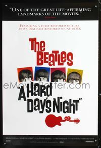 3p335 HARD DAY'S NIGHT one-sheet movie poster R99 great image of The Beatles, rock & roll classic!