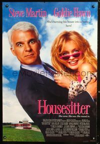 3p360 HOUSESITTER DS one-sheet '92 sexy Goldie Hawn takes over Steve Martin's home, wacky image!