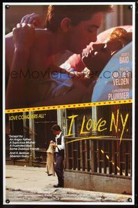 3p372 I LOVE N.Y. one-sheet '87 Alan Smithee, Scott Baio, Kelly Van Der Velden, New York City!