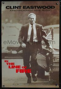 3p375 IN THE LINE OF FIRE DS one-sheet movie poster '93 Clint Eastwood as Secret Service bodyguard!