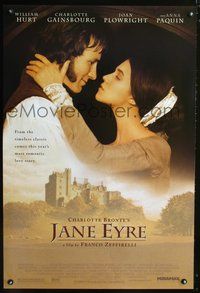 3p391 JANE EYRE one-sheet poster '96 William Hurt, Charlotte Gainsbourg, Charlotte Bronte's novel!