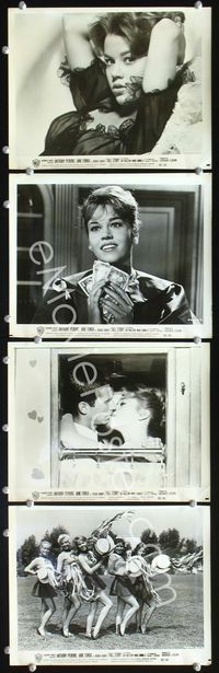 3s335 TALL STORY 4 8x10 movie stills '60 sexy images of young Jane Fonda + kissing Anthony Perkins!