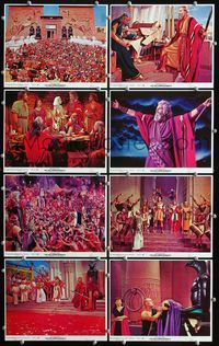 3s572 TEN COMMANDMENTS 8 8x10 mini lobby cards R72 Charlton Heston, Yul Brynner, Cecil B. DeMille