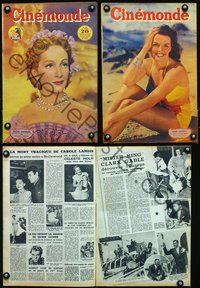 3w119 CINEMONDE 27 JULY 1948 French magazine '48 candid Jane Russell smiling on Santa Monica Beach!