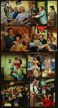 3w071 DOCTOR IN LOVE 8 color 19x21 movie stills '61 English hospital sex, sexy doctors and nurses!