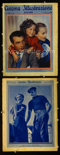 3w122 CINEMA ILLUSTRAZIONE FEBBRAIO '35 Italian magazine '35 Gary Cooper, Shirley Temple, Lombard