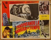 3w253 BEYOND THE TIME BARRIER Mexican movie lobby card '59 wild sci-fi artwork, Robert Clarke!