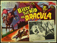 3w259 BILLY THE KID VS. DRACULA Mexican LC '65 John Carradine, wild art of cowboys & Dracula!