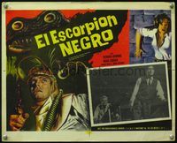 3w260 BLACK SCORPION Mexican LC R60s great close up of wild wacky creature + sexy Mara Corday!