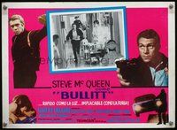 3w288 BULLITT Mexican movie lobby card '69 Steve McQueen, Peter Yates crime car chase classic!