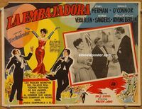 3w294 CALL ME MADAM Mexican lobby card '53 Ethel Merman & Donald O'Connor sing Irving Berlin songs!