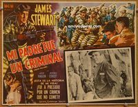 3w298 CARBINE WILLIAMS Mexican movie lobby card '52 art of James Stewart, Jean Hagen, Wendell Corey