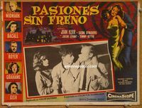 3w319 COBWEB Mexican lobby card '55 Richard Widmark, Lauren Bacall, Charles Boyer, Gloria Grahame!