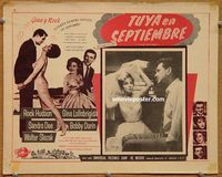 3w322 COME SEPTEMBER Mexican LC '61 Sandra Dee, sexy Gina Lollobrigida, Rock Hudson, Bobby Darin