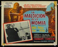 3w341 CURSE OF THE MUMMY'S TOMB Mexican LC '64 half-bone, half-bandage & all horror, cool art!