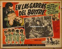 3w345 DALTONS' WOMEN Mexican movie lobby card '50 art of Tom Neal, sexy bad girl Pamela Blake!