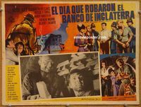 3w350 DAY THEY ROBBED THE BANK OF ENGLAND Mexican lobby card '60 Aldo Ray, never before revealed!