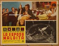 3w355 DEVIL'S BRIDE Mexican movie lobby card '68 Christopher Lee, Hammer, wild cultist images!