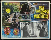 3w368 DOS FANTASMAS Y UNA MUCHACHA Mexican LC '59 Tin-Tan, cool Aguirre Tinoco art of phantoms!