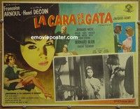 3w305 CAT Mexican movie lobby card '59 La Chatte, Francoise Arnoul w/cat ears, French!