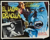 3w532 LAKE OF DRACULA Mexican movie lobby card '71 Noroi no yakata: Chi o su me, Japanese vampires!