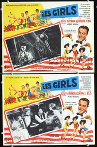 3w189 LES GIRLS 2 Mexican LCs '57 Gene Kelly, art of sexy Mitzi Gaynor, Kay Kendall & Taina Elg!