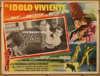 3w547 LIVING IDOL Mexican LC '56 sexy artwork of bound girl, cool adventure in reincarnation!