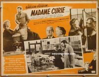 3w565 MADAME CURIE Mexican movie lobby card '43 historical scientist Greer Garson, Walter Pidgeon