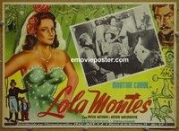 3w549 LOLA MONTES Mexican movie lobby card '59 Max Ophuls, art of sexy Martine Carol!