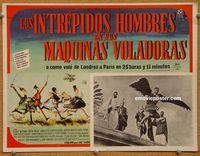 3w783 THOSE MAGNIFICENT MEN IN THEIR FLYING MACHINES Mexican lobby card '65 great wacky artwork!