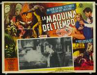 3w791 TIME MACHINE Mexican movie lobby card '60 H.G. Wells, great sci-fi artwork Rod Taylor in lab!