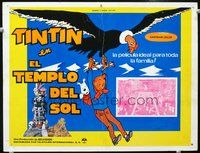 3w793 TINTIN & THE TEMPLE OF THE SUN Mexican LC '69 Eddie Lateste's Tintin et le temple du soleil